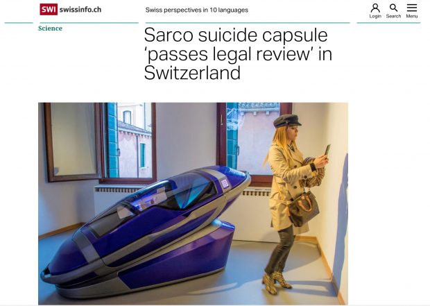 Sarco suicide capsule ‘passes legal review’ in Switzerland